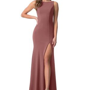 Azazie Rogue Dress - Size 6, Desert Rose
